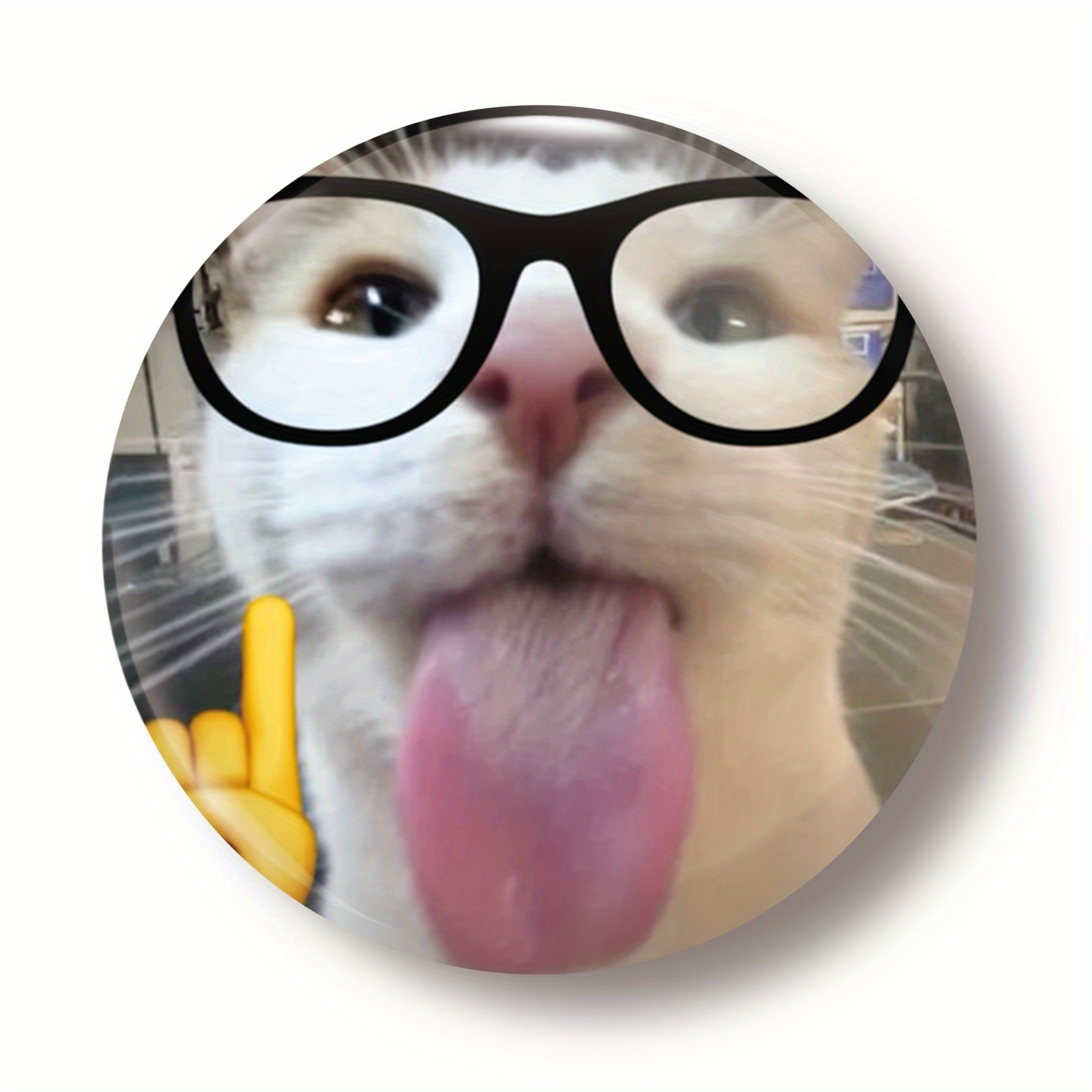 

Novelty Cat Pattern Plastic - Round Novelty For Clothing And Bag , Decorative Pin, - Of 1