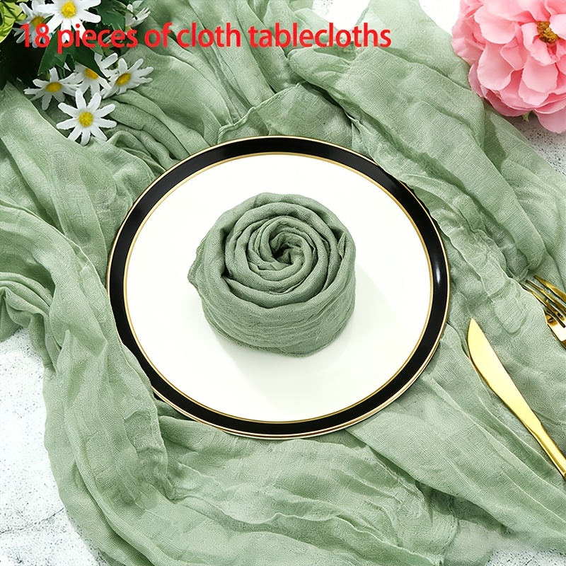 TEMU 18 Pieces Of Dinner Tablecloth Napkins - 50cm*50cm, Washable, Soft, And High-quality, Perfect For Tablecloths, Suitable For Family Dinners And