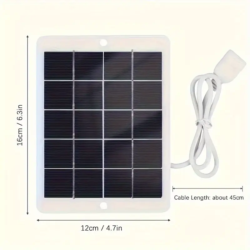 12w 3w pc 5v outdoor solar panel usb charger is suitable for outdoor travel and camping mobile phone charging bank flashlight fas Product details 4