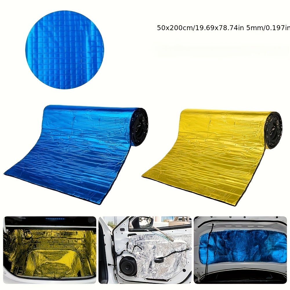 

Self-adhesive Car Soundproofing Foam - Fireproof, Pad For Doors, Trunk & Hood - Acoustic Aluminum Foil