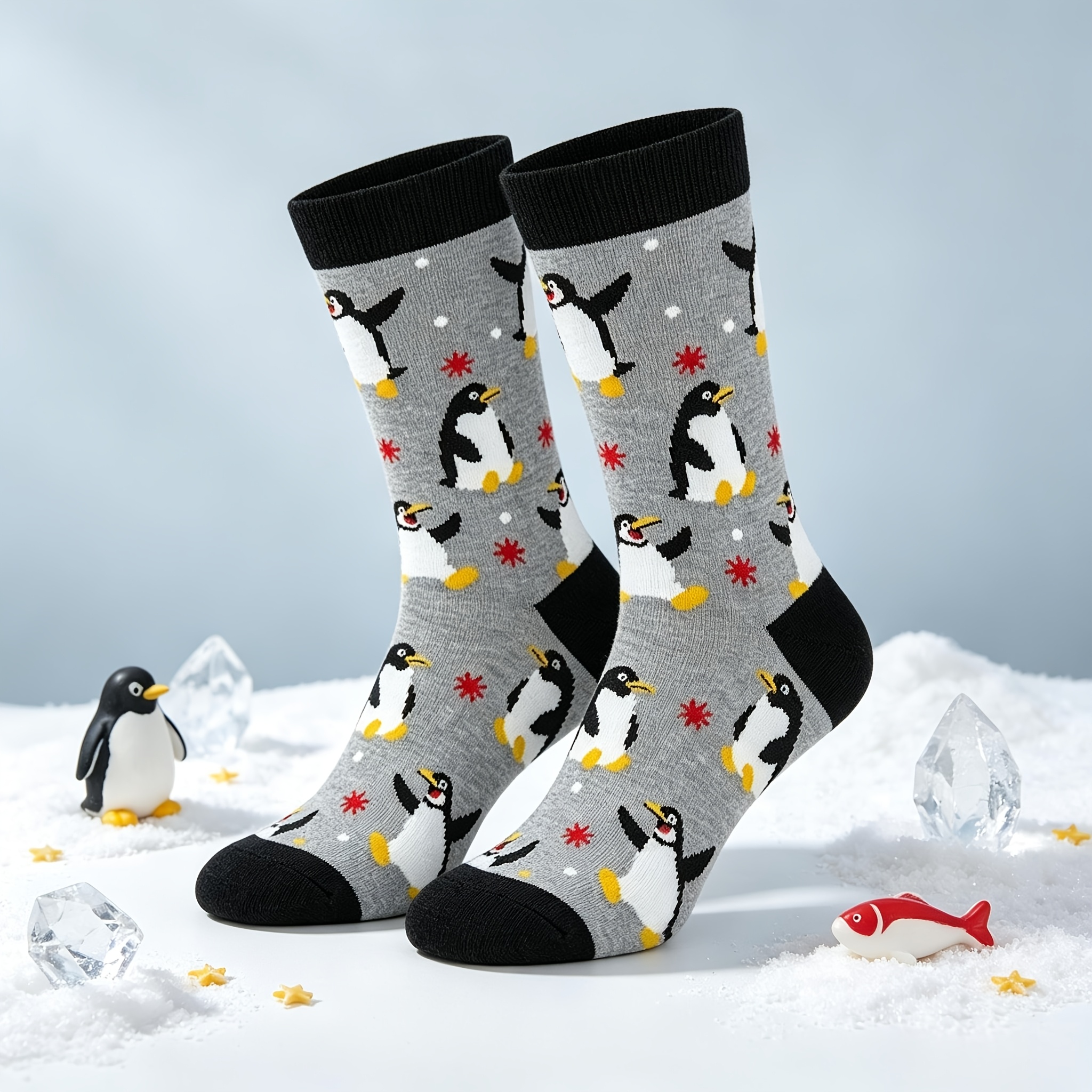 TEMU 1 Pair Men's Autumn Winter Mid Calf Socks, Stretchy And Comfortable, Ideal For Party Gatherings And Daily Wear, Unisex, Creative Halloween And