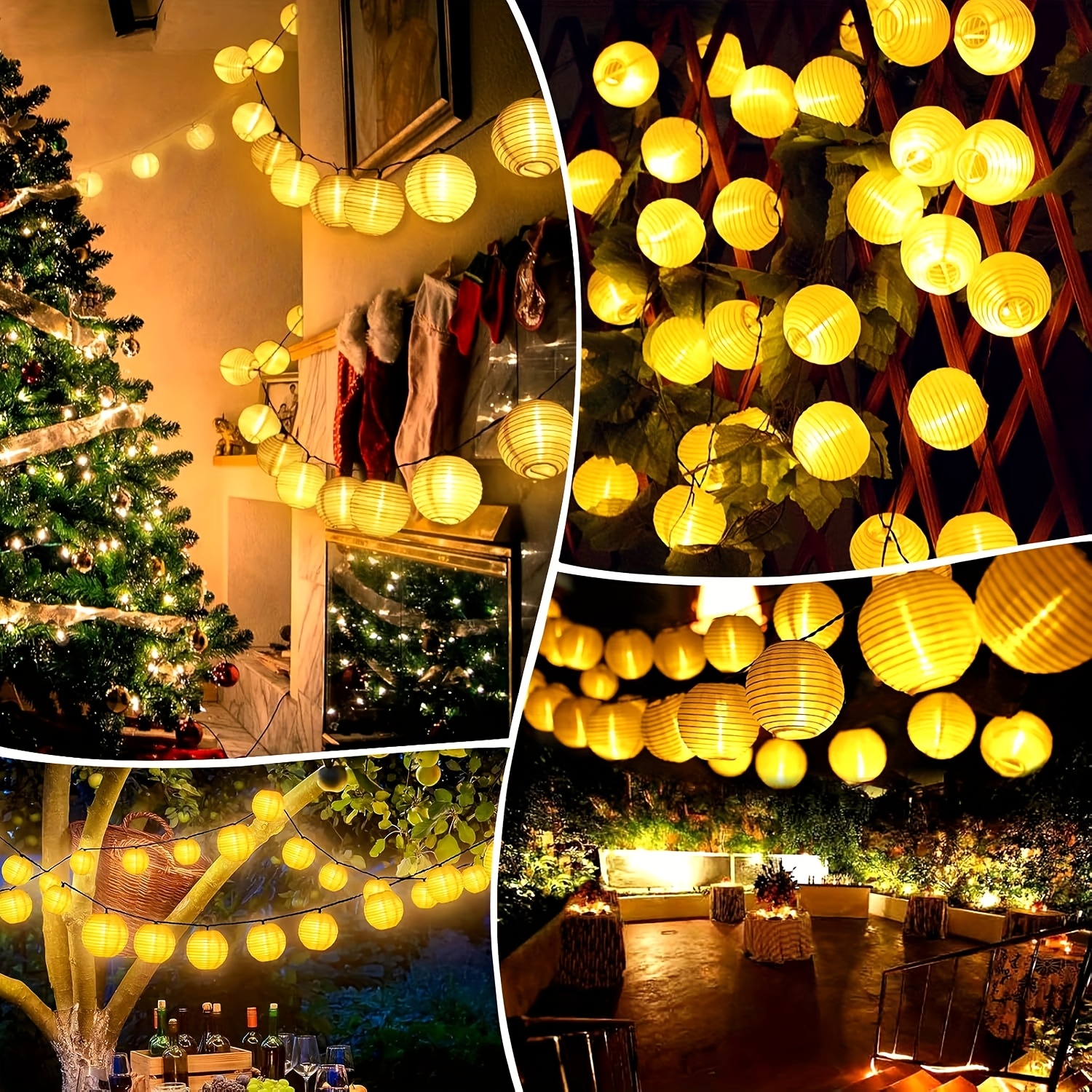 LED Solar String Lights - Chinese Lantern