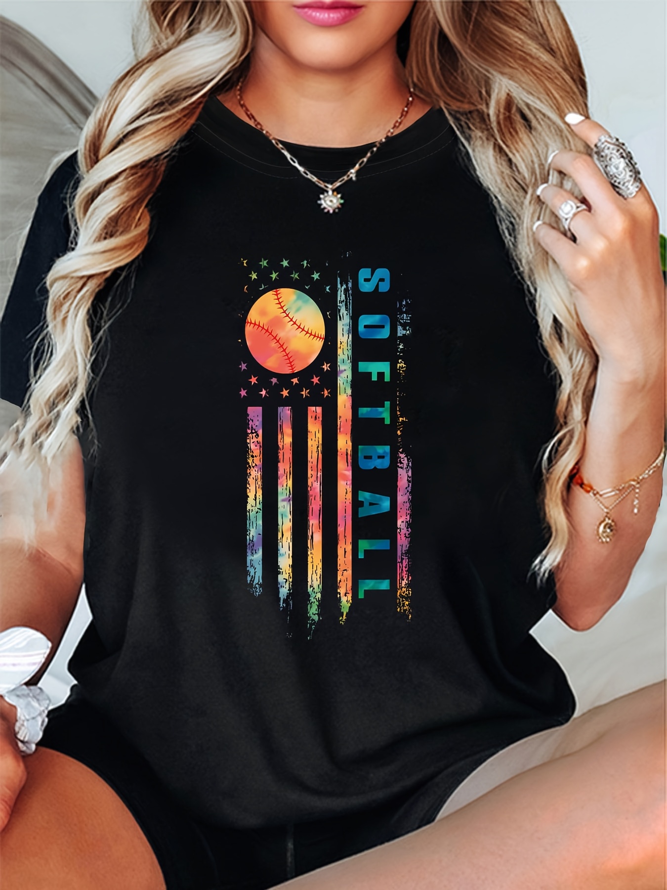 Con Camisa Camisetas De Beisbol Mujer Camisetas De Béisbol