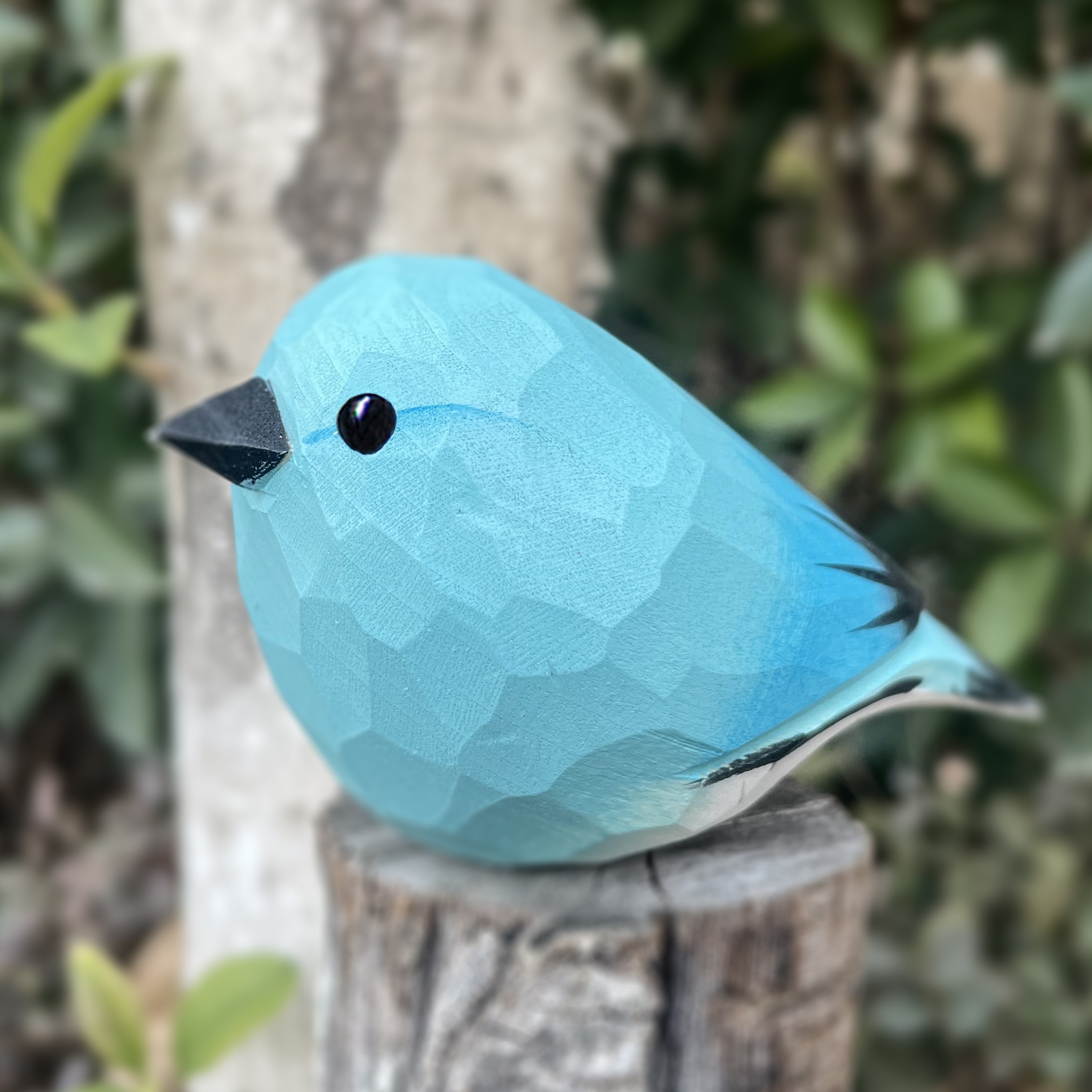

Wooden Chubby Blue Robin Bird Figurines | Chubby Blue Bird Figurines | Hand Carved Painted | Home Decor | Sculpture Ornaments | Bird Figurines Gift