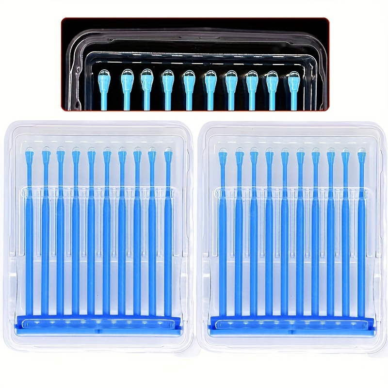 

10pcs Dental Adhesive Applicator Sticks With Tips For Crowns, Veneers & Braces - Easy No-residue Bonding Tools