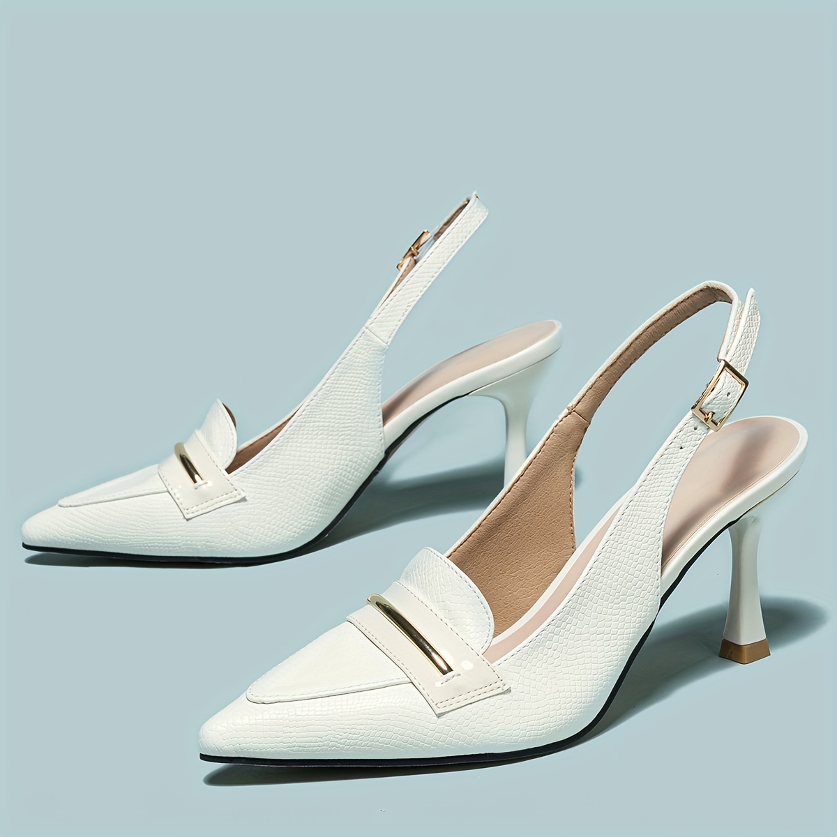 Scarpe Donna Zhabtuc Tacchi Alti 10cm Slingback Punta - Decolleté Eleganti EU 36-42 - Foto 11