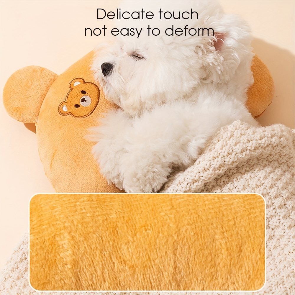 U-Shaped Pet Pillow for Dogs, Soft Plush Neck Support Cushion, Featuring Cartoon Rabbit, Bear, And Avocado Designs, Comfortable Bed Pillow for Fall And Winter, Aids in Alleviating Cervical Pressure