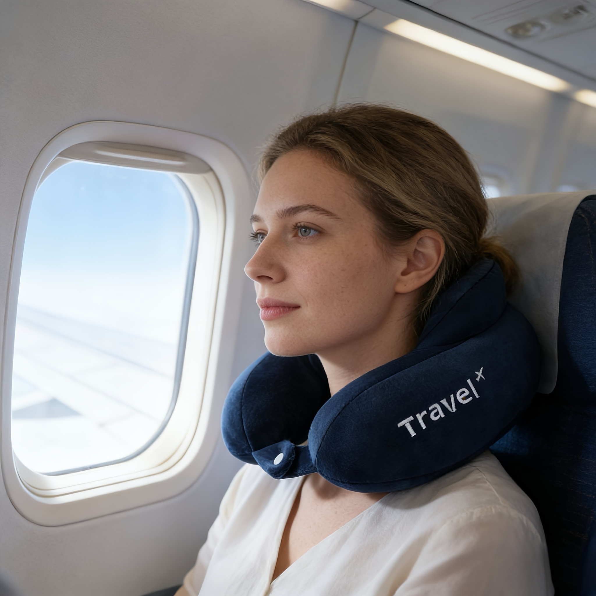 TEMU 1 pza/2 pzas Almohada de viaje de U para el cuello, varios colores disponibles, almohada de U para avión de generación, reposacabezas para para