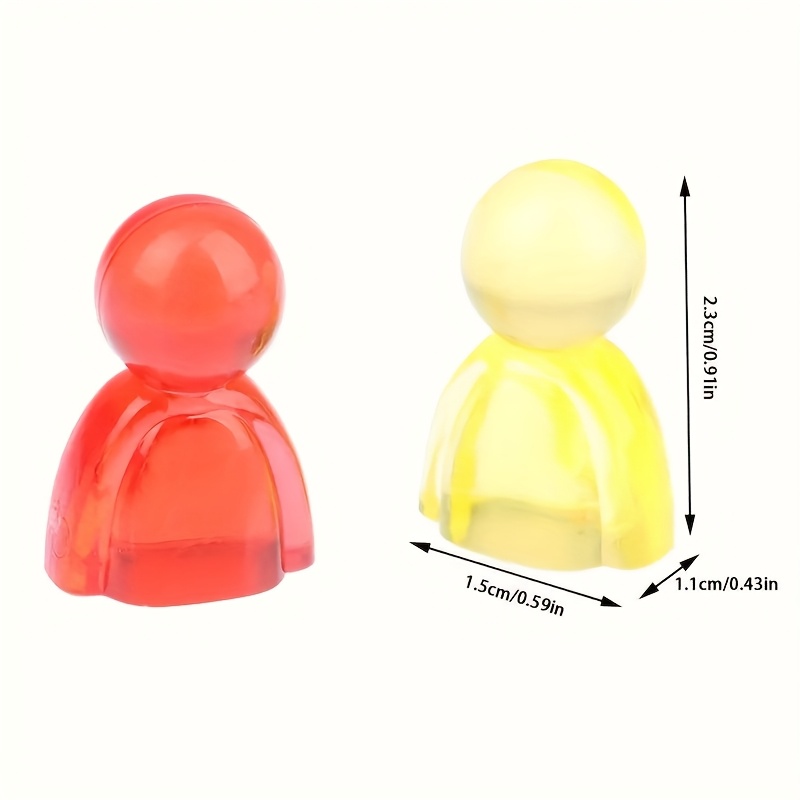 Acrylic Interactive Colored Human Chess Piece Set