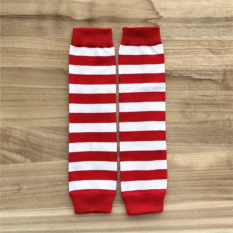 Image of 1 Pair Baby Kids Girls Boys Leg Warmers, Colourful Striped Breathable Thermal Comfy Leg Warmers For Kids' Wearing Summer Air-conditioned , Fall Winter, Great Gift Ideas