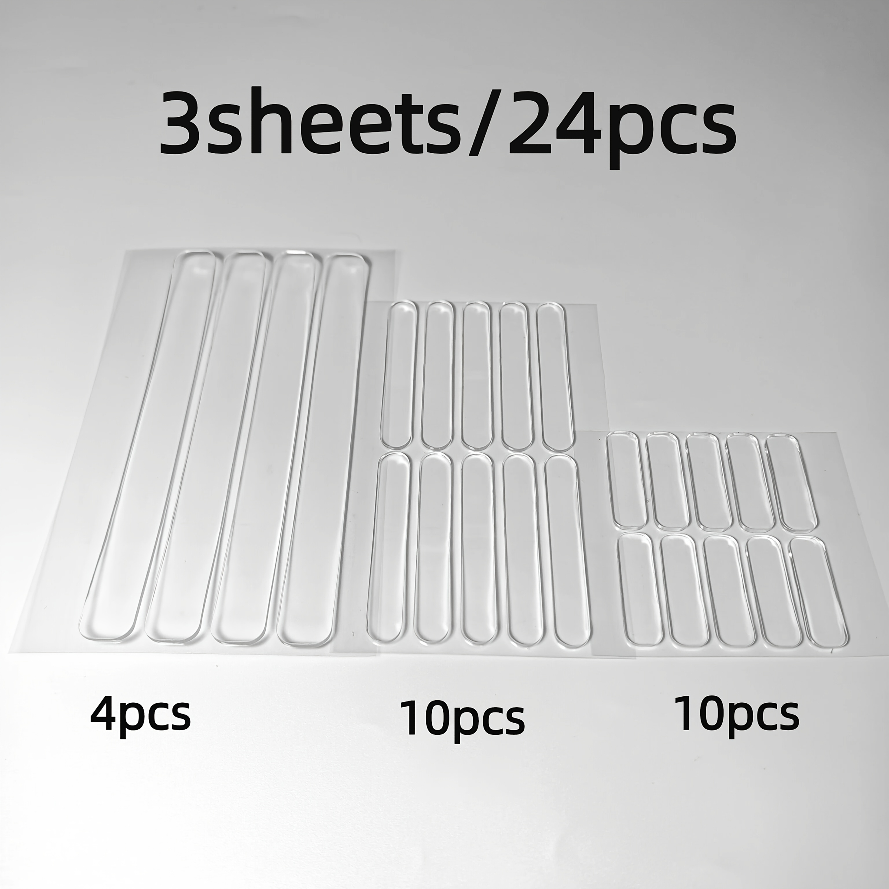 Image of 24pcs Silicone Edge Guard Strips | Soft Anti-collision Bumper Strips | Self-adhesive Protective Covers | Suitable For Vehicle Body And Furniture