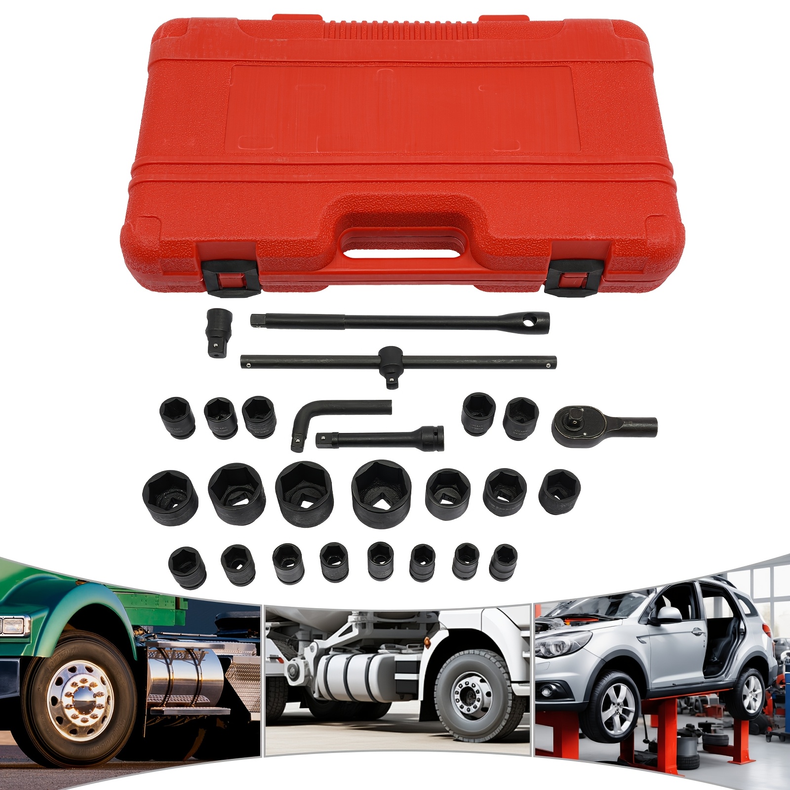 Drive Impact Socket Set, Socket Set, 6 Point Socket Set