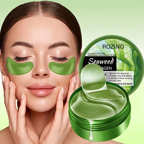 Instant Lift Firm Seaweed Collagen Eye Mask-Instant Smooth Out Puffy Eye Signs, Under Eye Patches, Moisturiz, Reduced Dark Circles/eye Bags/Wrinkles Appear, Suitable for Swollen Eye/dark Circles, Improved Fatigue Eyes, Dull, Loose, Swollen of Signs
