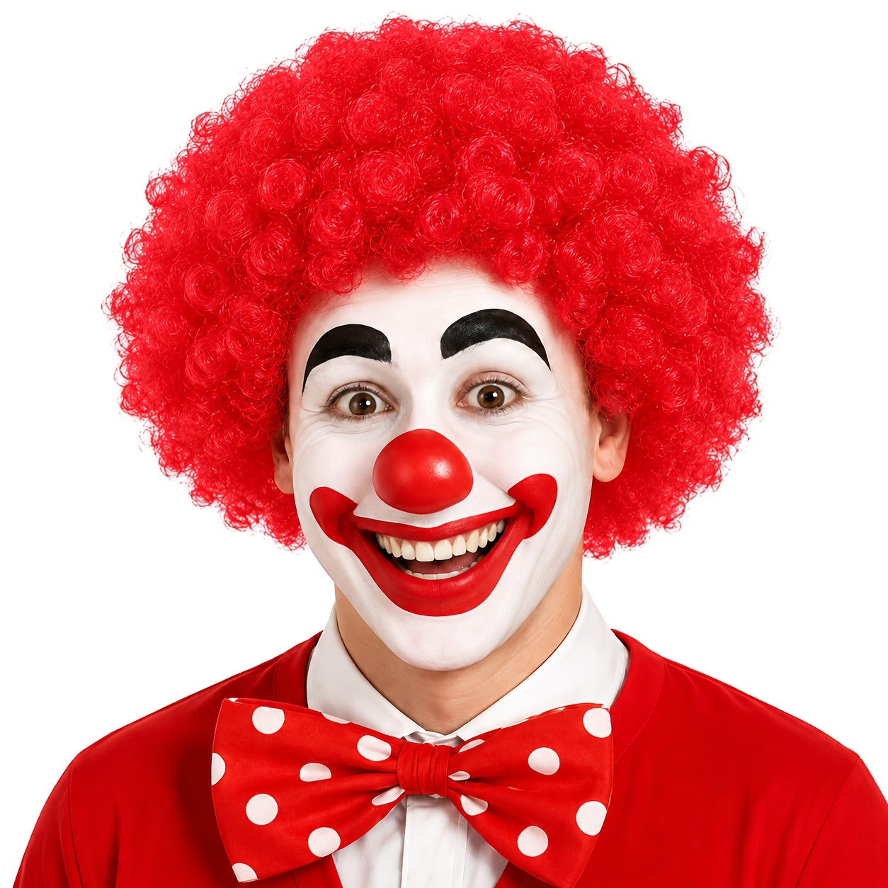 TEMU 1pc Fun Clown Curly Wig, Colorful Clown Wig, 70s 80s Disco Party Costume, Suitable For Adult Halloween Christmas Carnival Parties, -up Wigs
