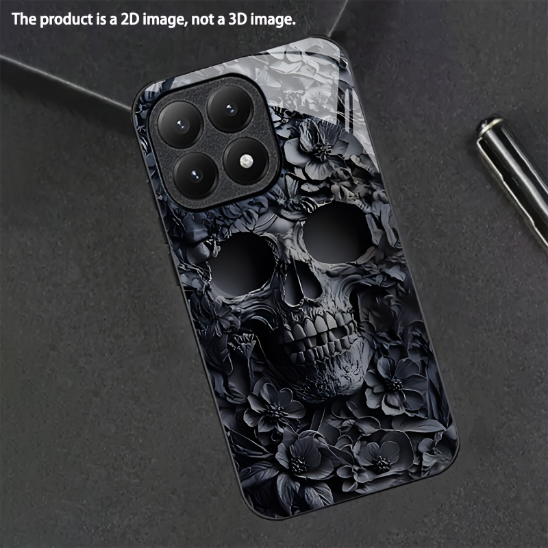 TEMU Phone Case - 2d Flat Fashion Pattern Scratch-resistant And Dirt-resistant Tempered Glass Phone Case Suitable For Xiaomi 17 Pro Max/15t Pro/14