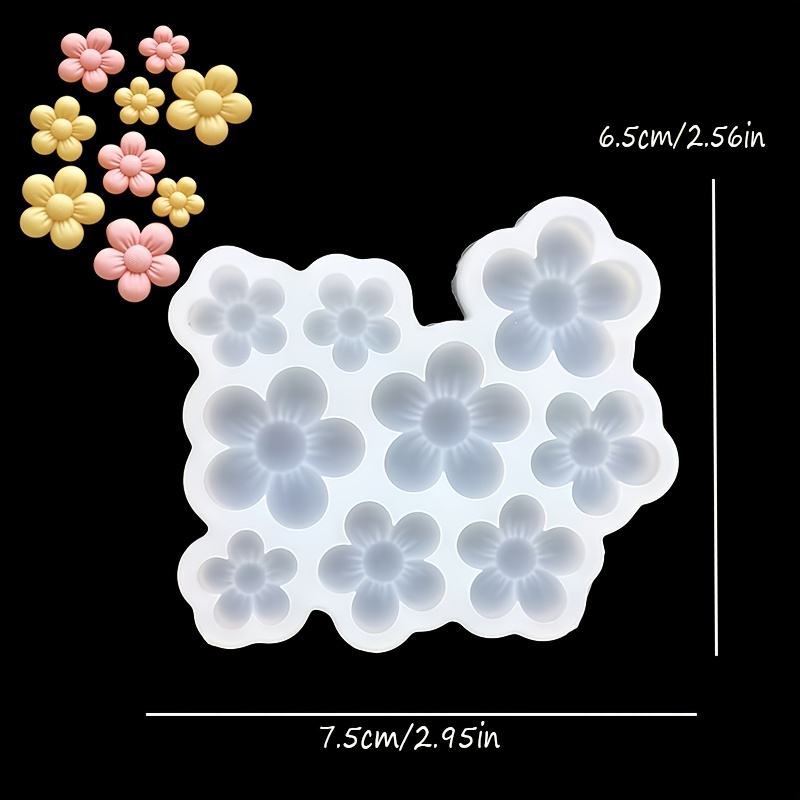 TEMU Resin Silicone Molds, Silicone Molds For Large And Small Flowers, Multifunctional Molds For Handmade Decorative Accessories, Suitable For