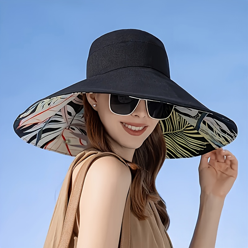 TEMU New Printed Reversible Fisherman Hat For Women, Summer, Wide Brim Fashion Sun Hat