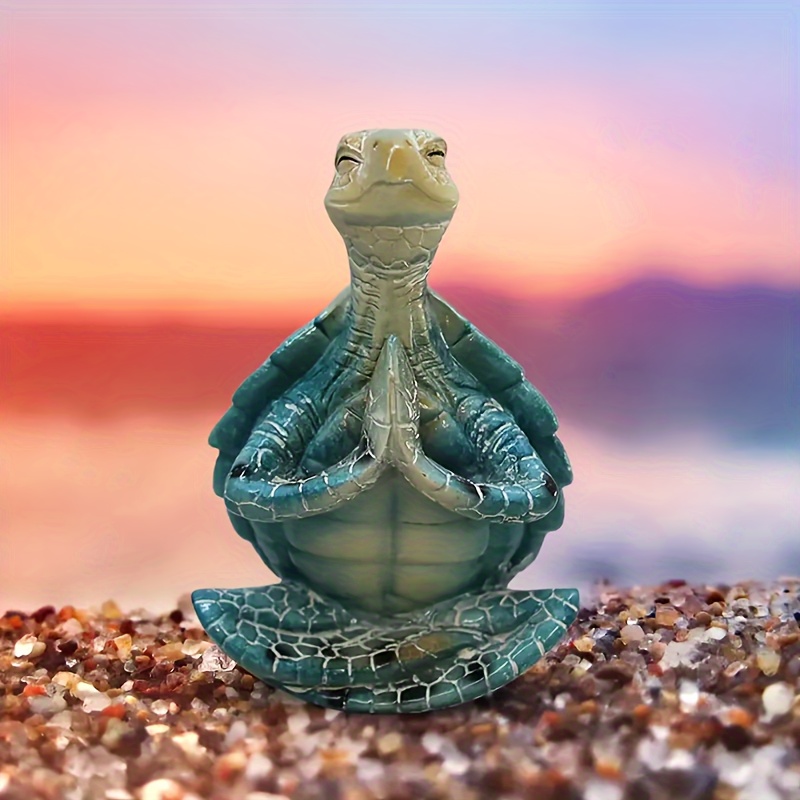 

Figurine de Méditation Tortue Zen - Statue de Tortue de Mer en Résine pour la Décoration de la Maison & du Jardin