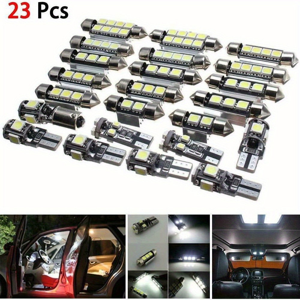 TEMU For : A 23pcs Led Light Kit For Canbus, Including Bulbs For , Trunk, Map, And License Plate, Perfect For An Interior Enhancement, Without Battery