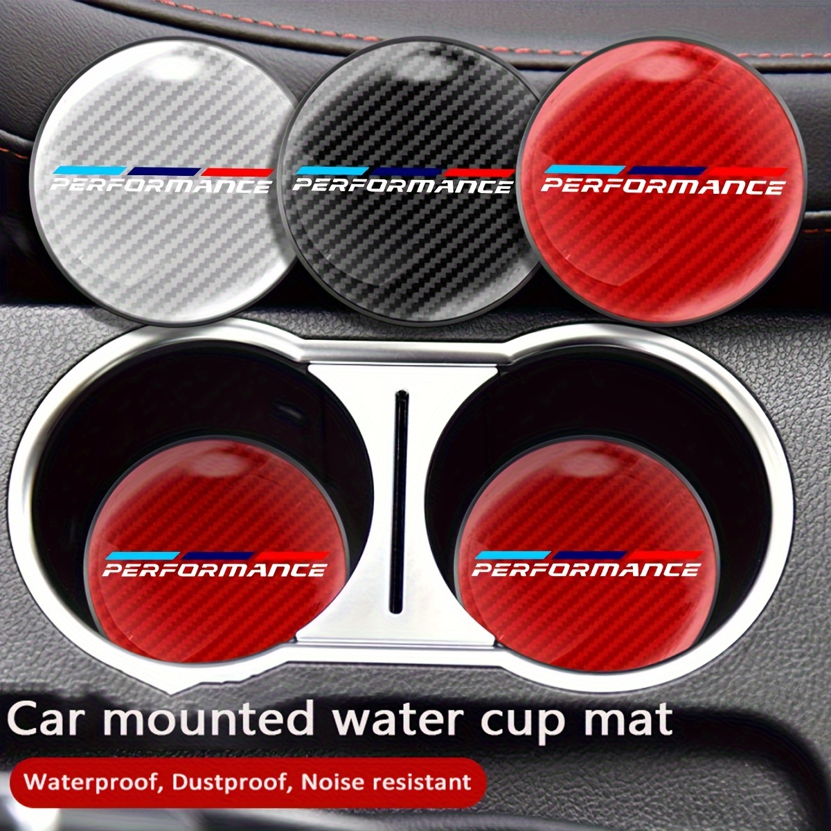 

Premium Carbon Fiber Car Cup Holder Coaster - Non-slip, Easy Install Insert For 1/2/3/4/5 Series & X1/x2/x3/x4/x5/x6 - Durable, Waterproof & Stylish