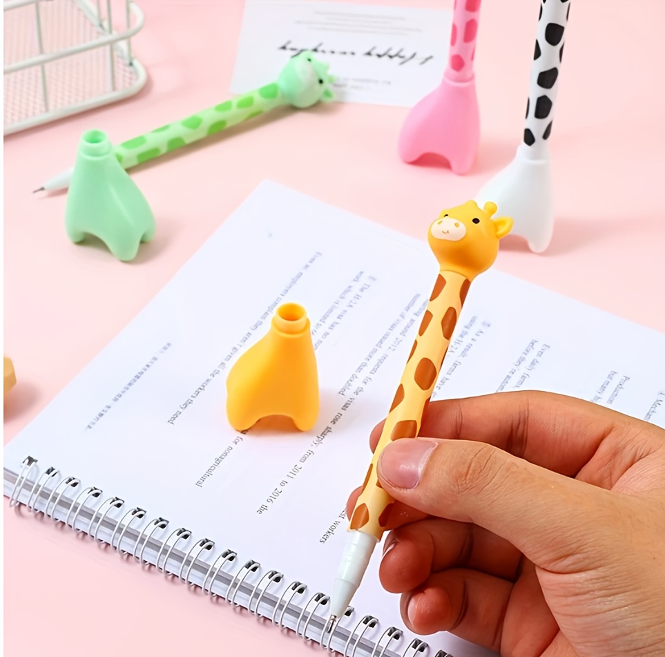 12 cute giraffe gel pens stylish and realistic design smooth black ink   for   back to school stationery kawaii supplies   writing tools Product details 18