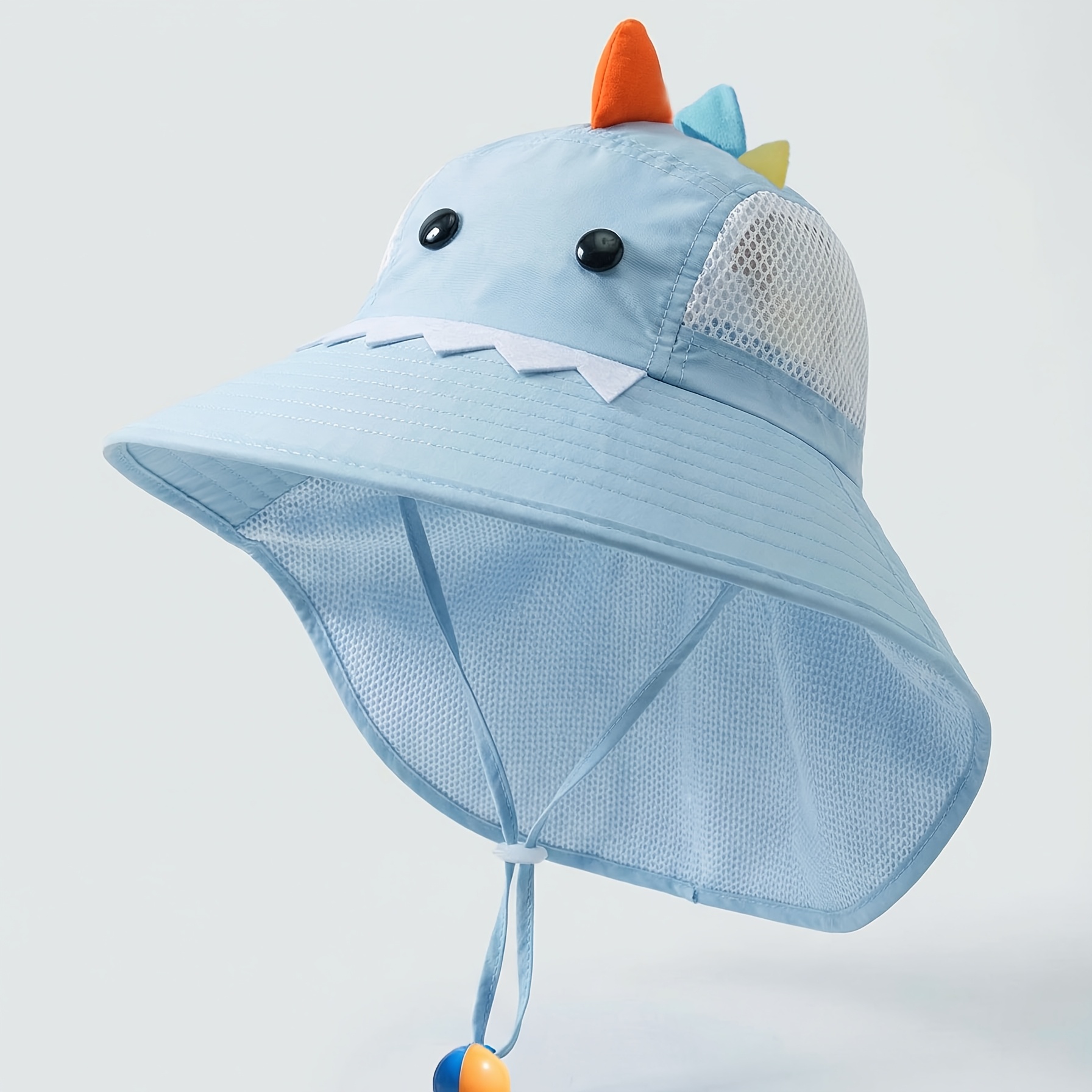 1pc Spring Summer New Sunshade Dinosaur Bucket Hat Deep 's Scarf Hat Scarf Bucket Hat Spring Summer Style With Adjustable Drawstring Oversized Brim Hat Beach Hat