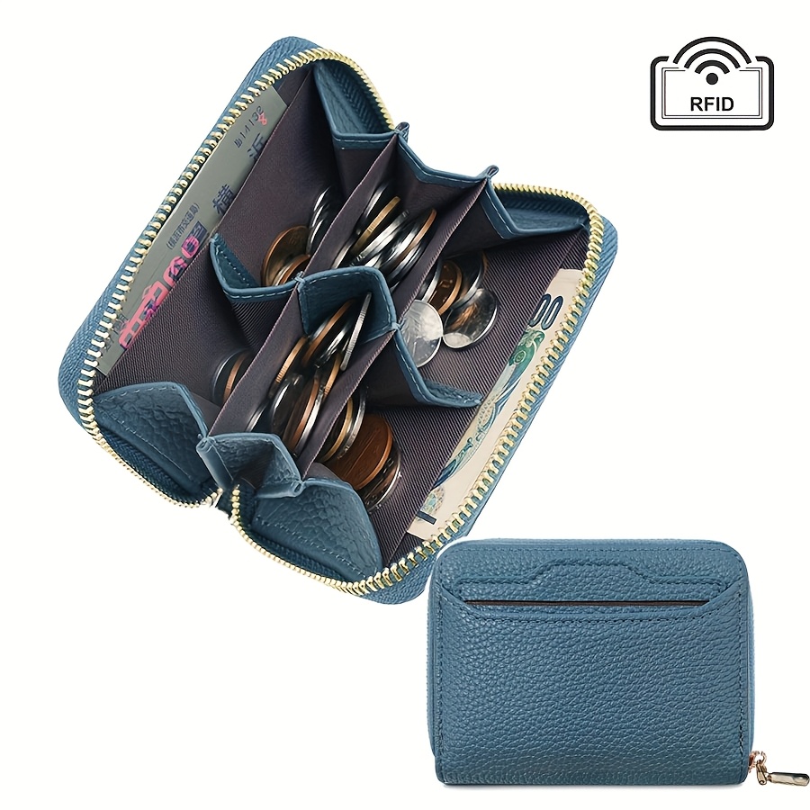 TEMU Nouveau porte-monnaie japonais avec porte-cartes d'identité, portefeuille à fermeture éclair antivol
