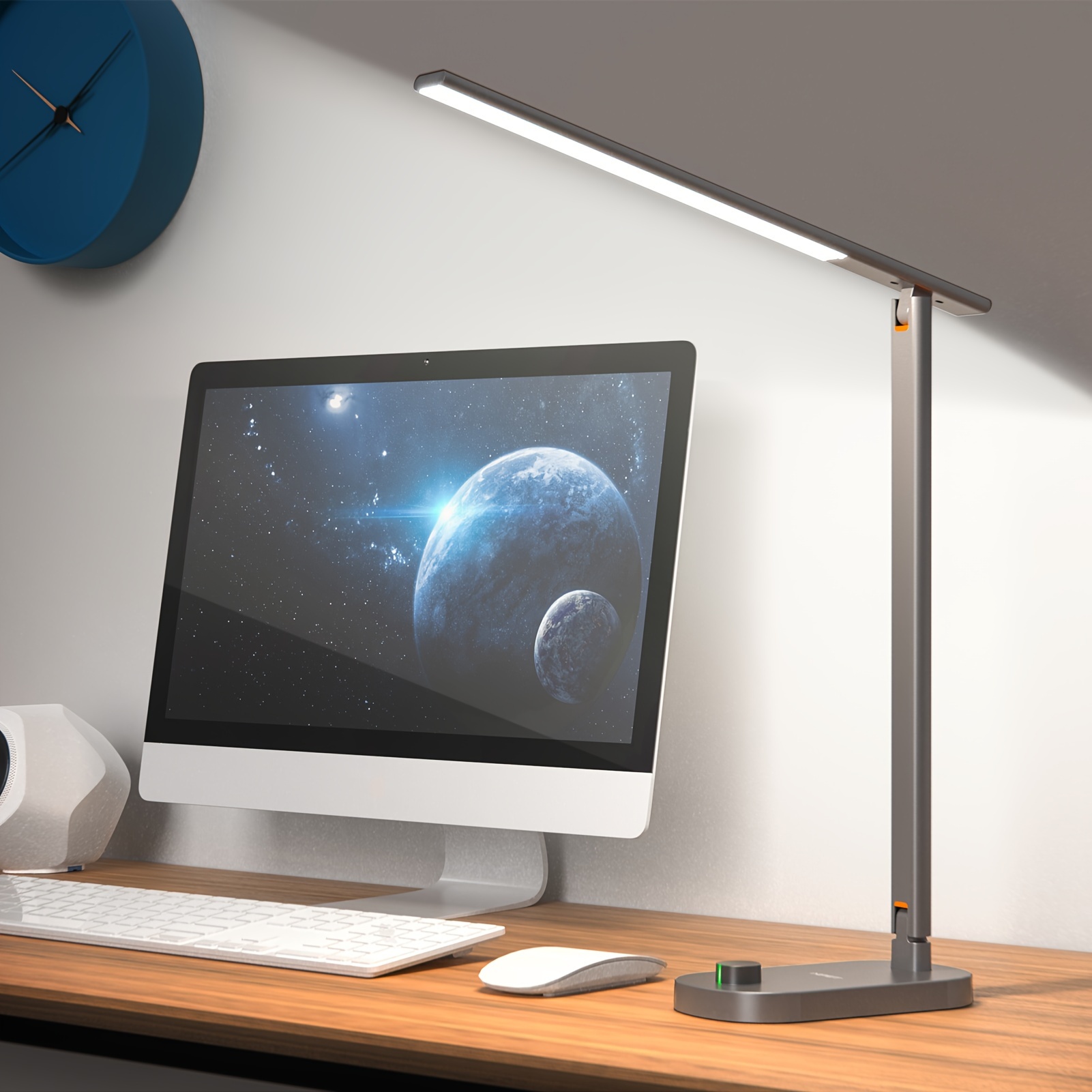 

Npet D1 Rechargeable Desk Lamp, 3 Color Modes, Stepless Brightness Levels Eye-caring Metal Table Lamp, Usb-c Powered Portable Light For Dorm, Home Office, Bedroom, Reading, Working