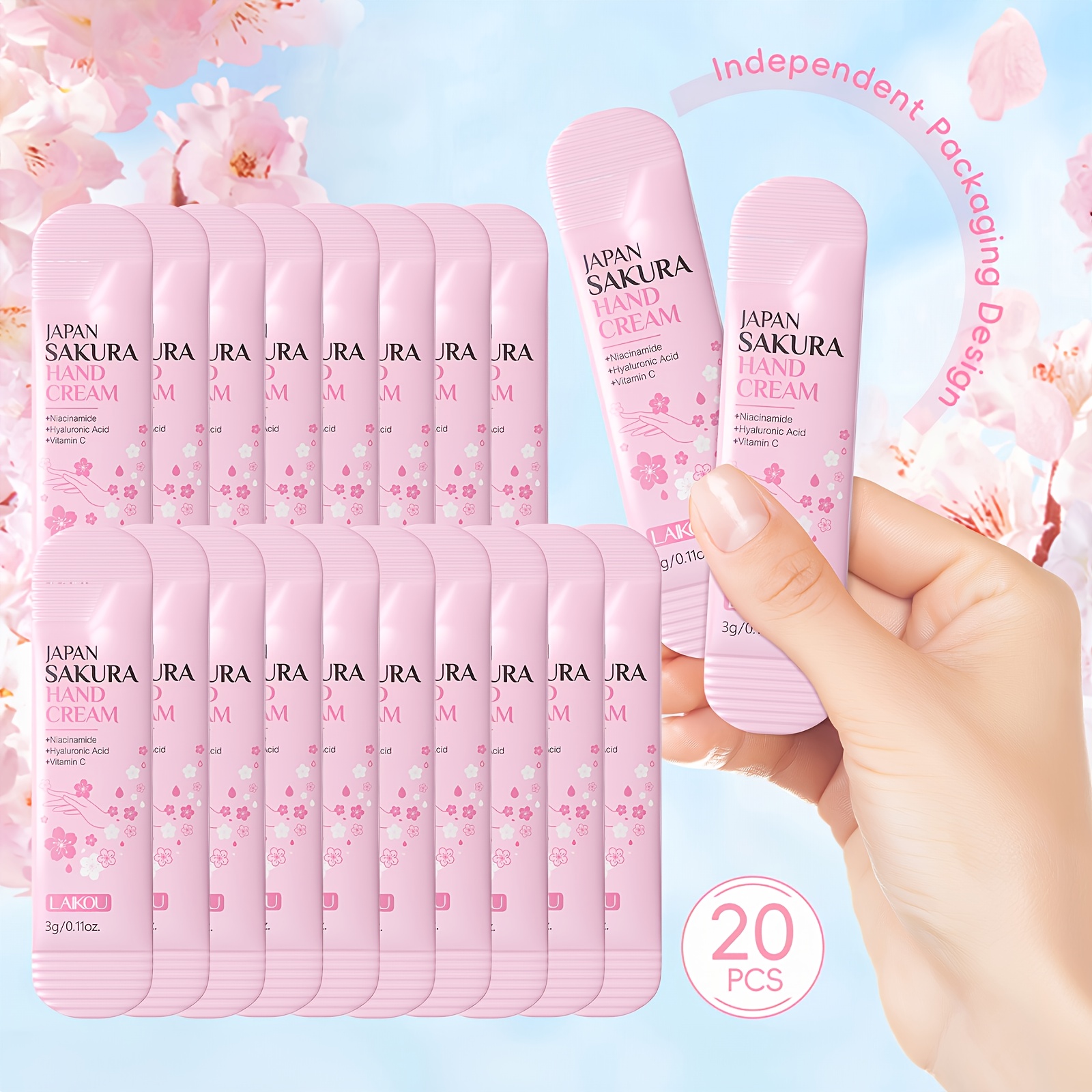 TEMU 20pcs Japanese Cherry Hand Cream