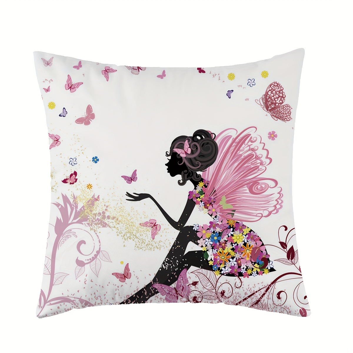 

1pc, Living Room Bedroom Sofa Butterfly Goddess Throw Pillow Cover 1 Pillow Insert Not Included