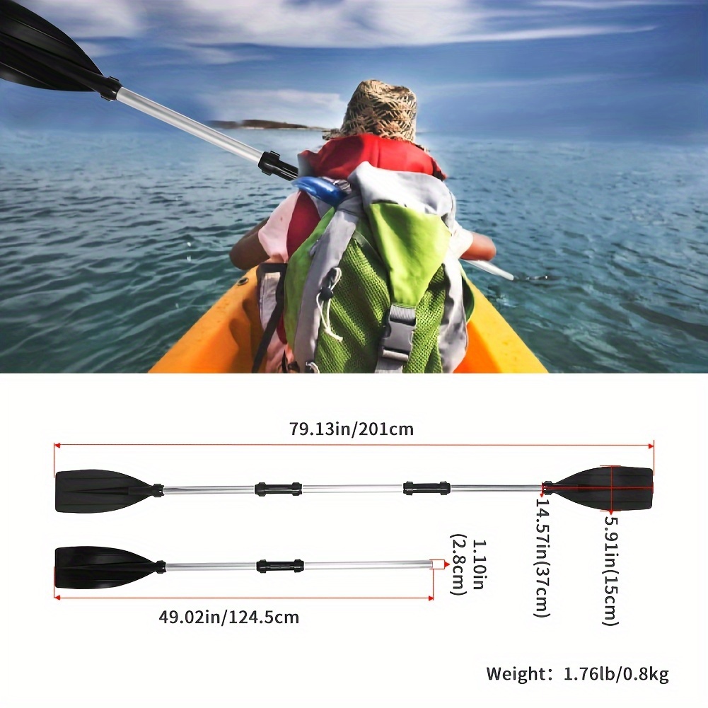 

1 Koetsu Premium Aluminum Kayak Paddle - 79.1" Long, Lightweight & With Detachable Ribbed Blade For Thrust - Ideal For Kayaks, , And Rafts - Black, Kayak Accessories