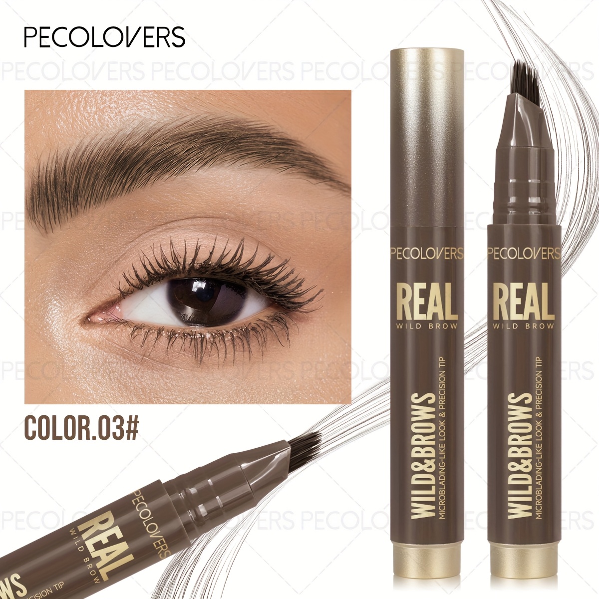 Natural, Long-lasting Eyebrow Dyeing Cream Pencil Waterproof And , Complete With A Brush For Makeup Application