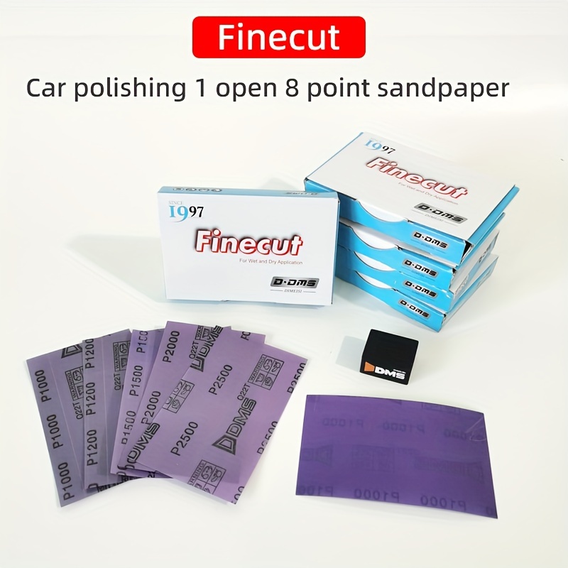 

5pcs Paint Sanding Sheets - Compatible With Sandpaper /1000/1200/1500/2000, Grit For Smooth Polishing, Includes 190# & 199# Grit Sandpapers + Microfiber Cloth