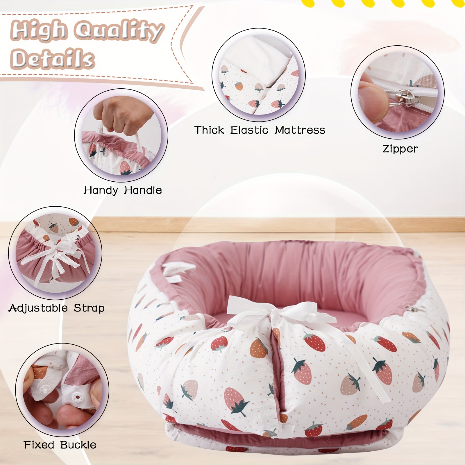 detachable washable portable pet bed breathable soft mattress with cute cartoon design lightweight comfortable for dogs cats travel friendly for home on the go use   bed   bedding plush fabric Product details 1