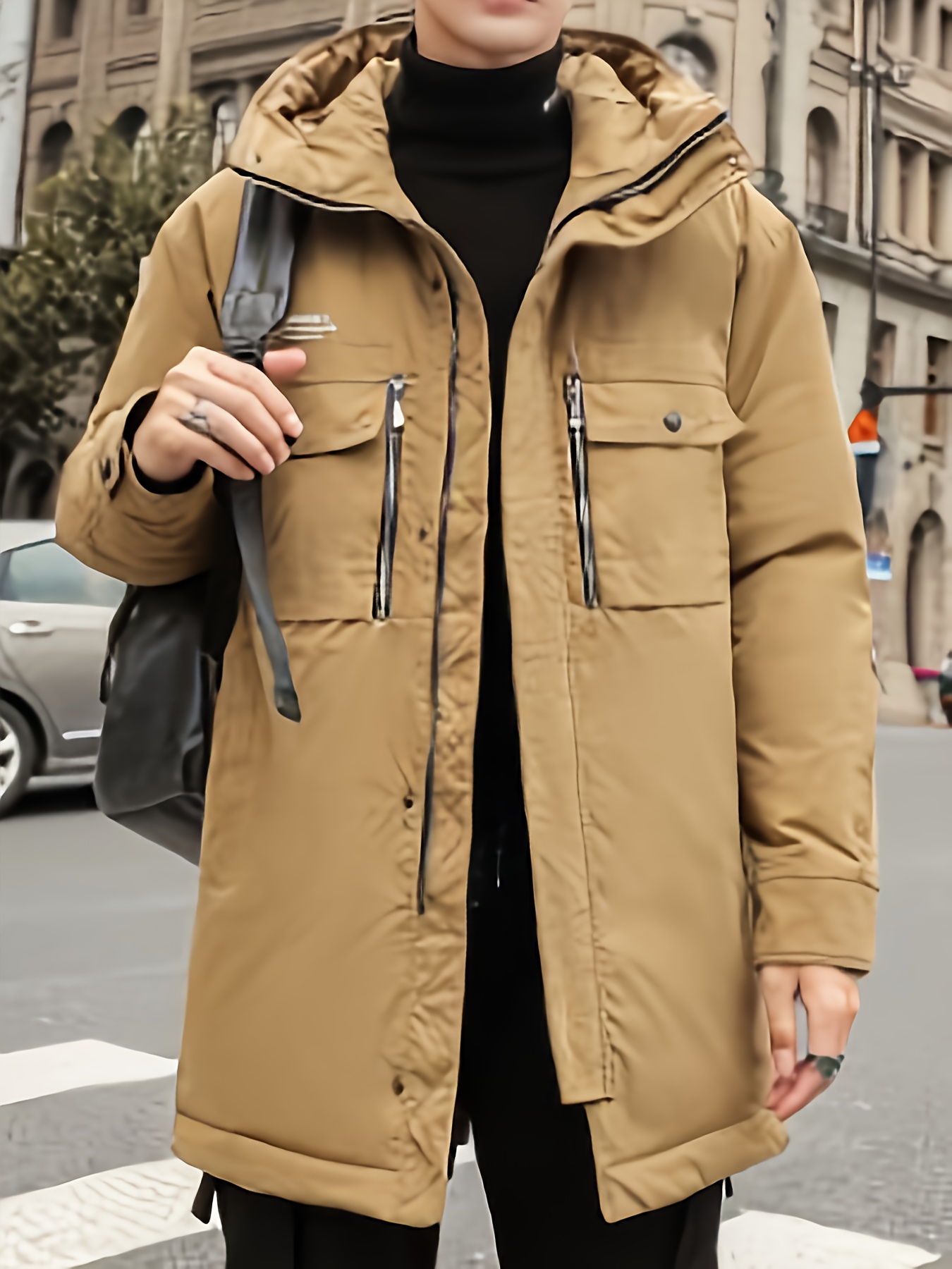 Men's Youth Thickened Hooded Down Jacket