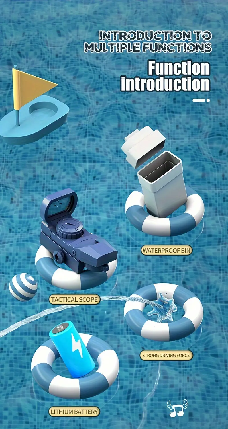 fully automated water gun   aiming device for electric high speed continuous shooting on water perfect for summer swimming pool competitions details 1