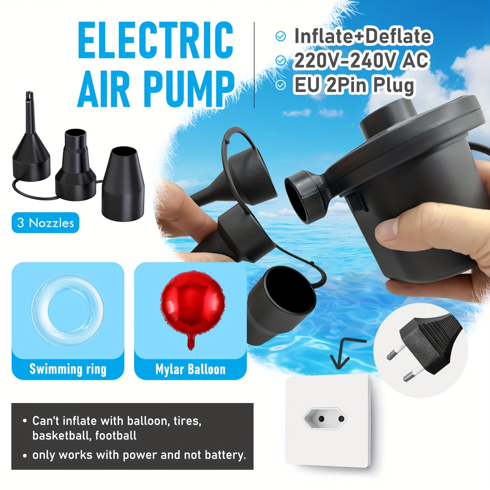 electric air pump nozzles portable Temu Spain