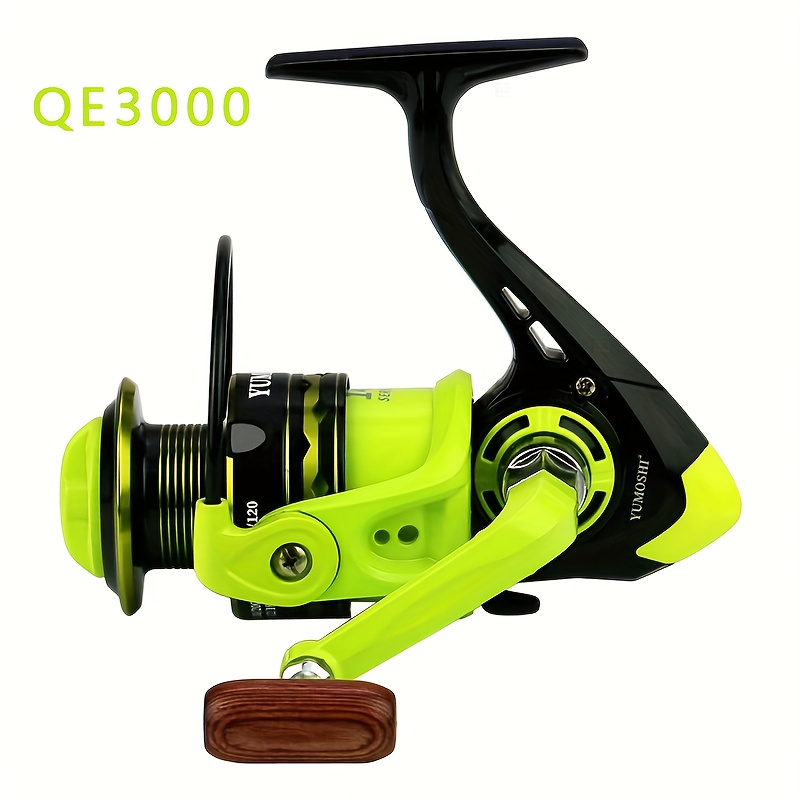 Image of Spinning Reel Metal Spool Fishing Reel Lure Reel Fishing Line Reel Spinning Reel Surf Rod Long Casting Green