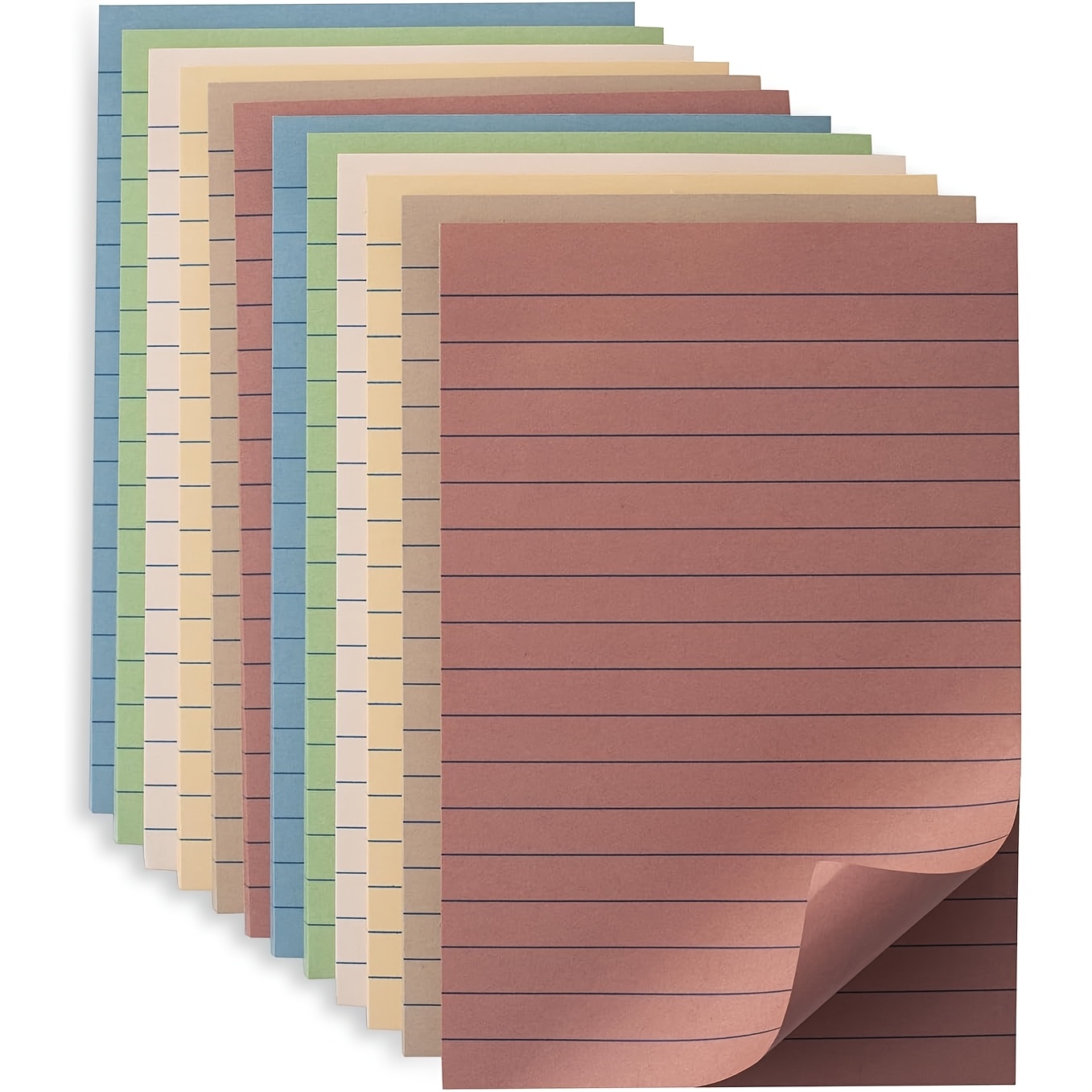 TEMU 80 Sheets Lined Sticky Notes 4x6in (4x6 Table) - Adhesive Ruled Suitable For Office,, Planners - Memo Pads For Organizing Tasks, Ideas, Reminders, Schedules