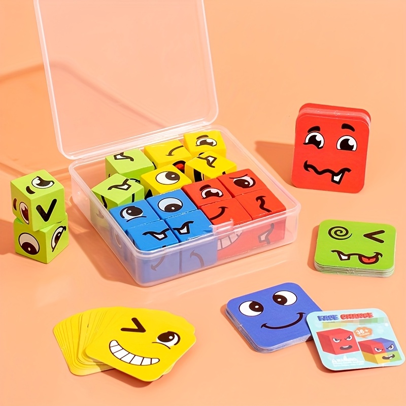 Face-changing Puzzle Building Blocks, Interactive Puzzle Toy Building Blocks, Boys And Girls Christmas, Halloween, Birthday Gifts
