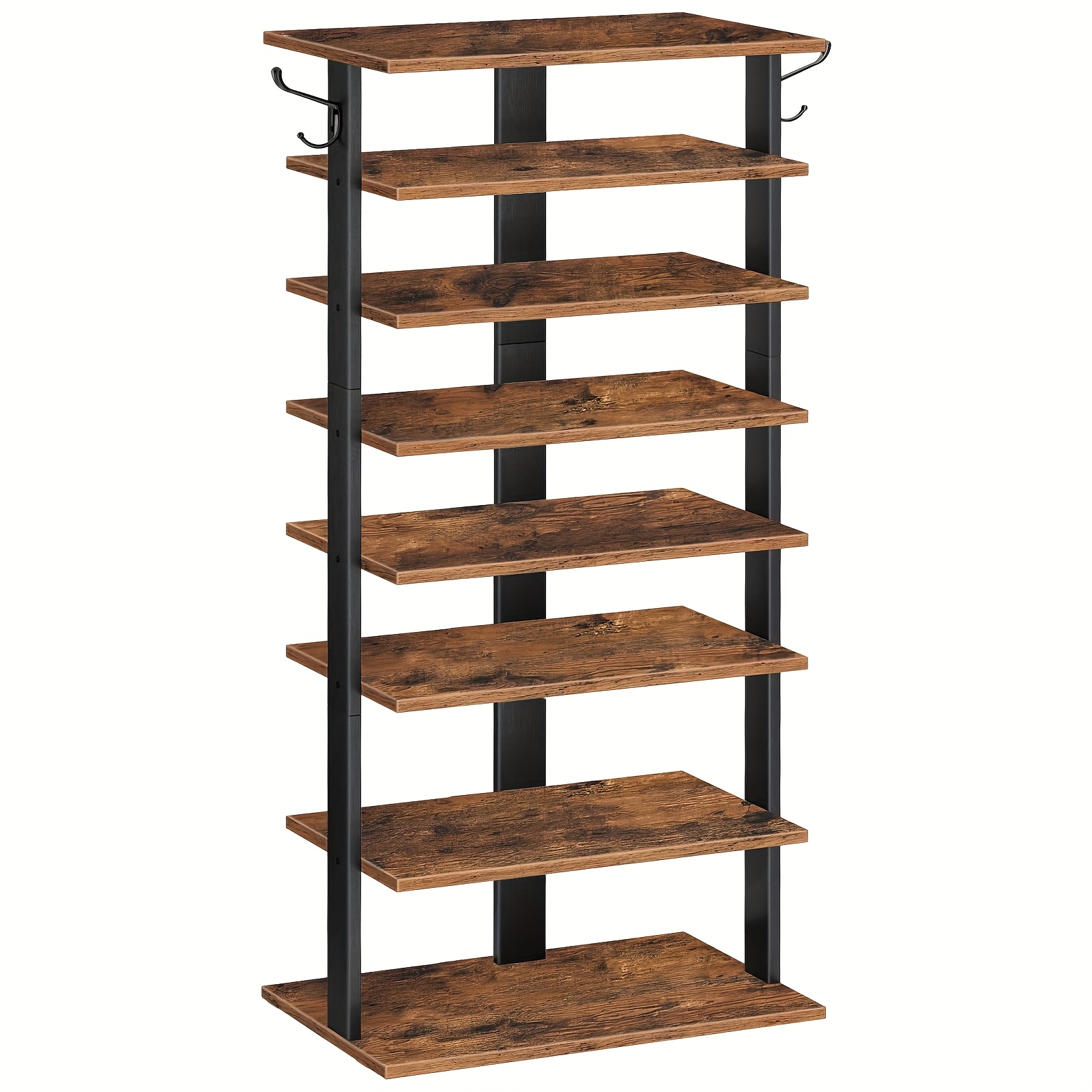 TEMU 8-tier Shoe Rack, Narrow Shoe Storage, 50 Cm Shoe Cabinet With , Storage Rack, Space-, Stable, For Entrance, Living Room, Bedroom