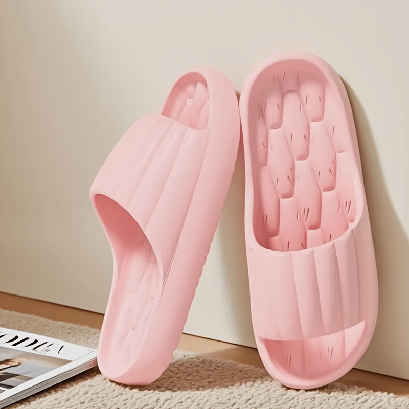 TEMU Chaussons EVA pour femme - Légers et confortables pour une utilisation intérieure/extérieure, chaussures de plage décontractées beiges avec