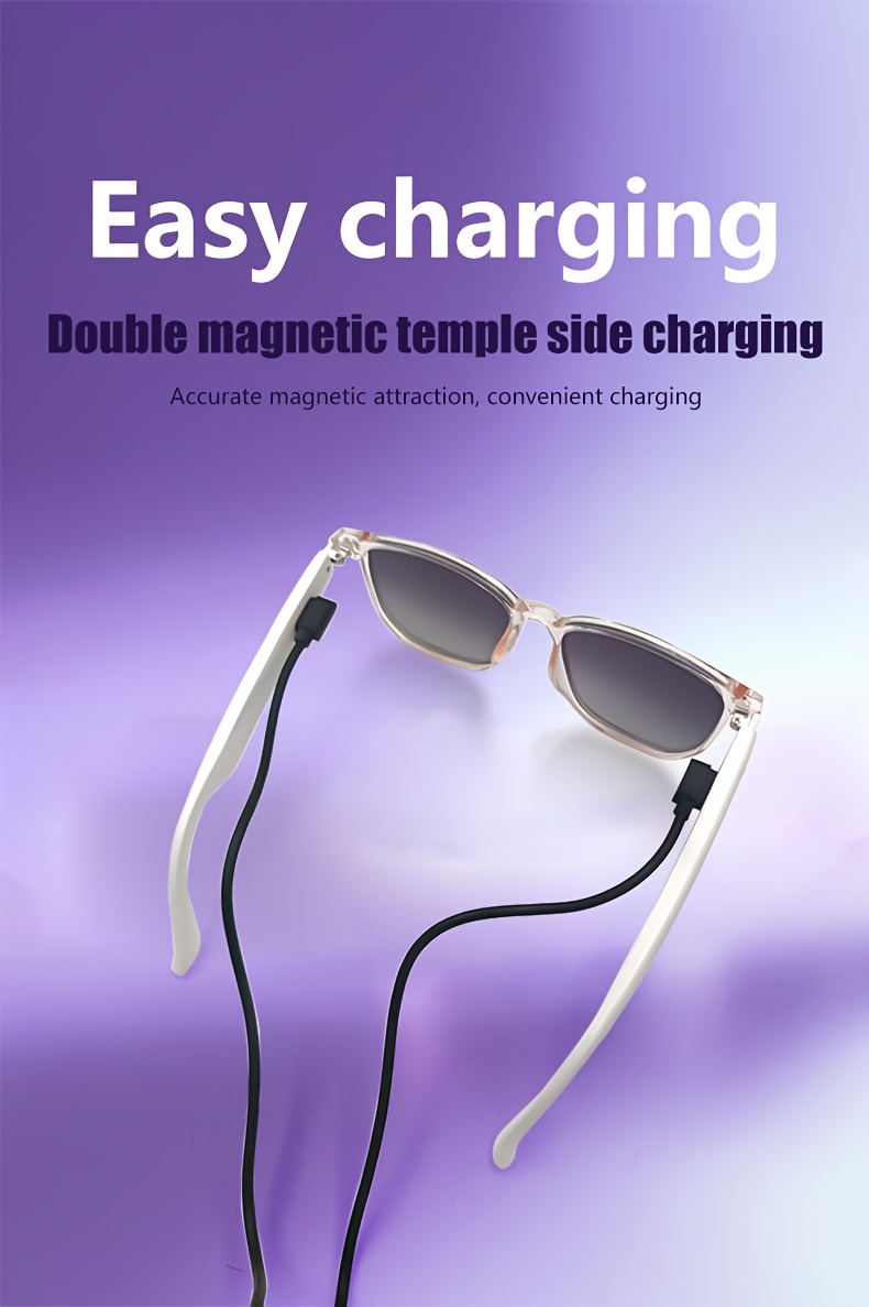 2025 wireless smart glasses auto dimming lens touch control built in microphone high resolution audio wireless rechargeable battery great for office outdoors sports driving music hands free phone ideal holiday gift Product details 12