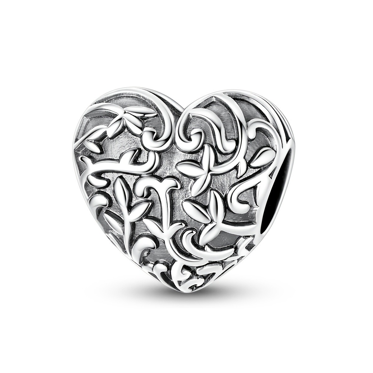Silver Plated Retro Forest Series Love Vine Beads Charms