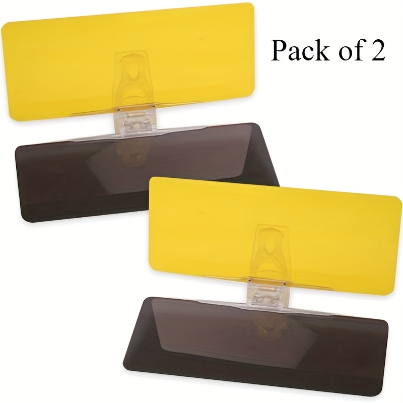 2 pack car sun visor with anti glare uv   in 1 day night windshield visor durable pp material roll   for   visibility   sun visor for car vehicle interior accessory sleek vehicle accessory flexible sun visor Product details 1