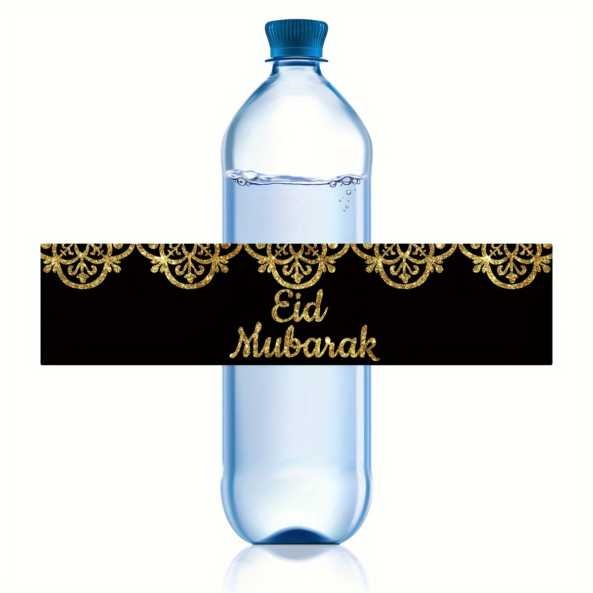 

20pcs Eid Mubarak Water Bottle Labels Wrapper Adhesive Stickers - Muslim Party Decorations-ramadan Bottle Sticker Wrapper