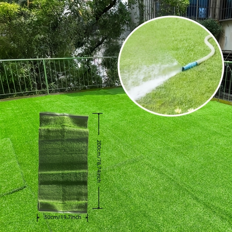 TEMU Large Outdoor Artificial Turf, Made Of Plastic Material, Suitable For Courtyards, Lawns, And Gardening. Ideal For Birthday Parties, Wedding