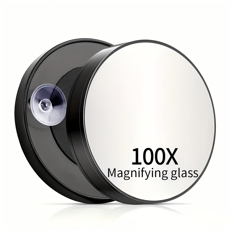 TEMU Espejo de maquillaje con aumento HD 100x, espejo cosmético multifuncional, adecuado para la aplicación de maquillaje, el contorneado y la