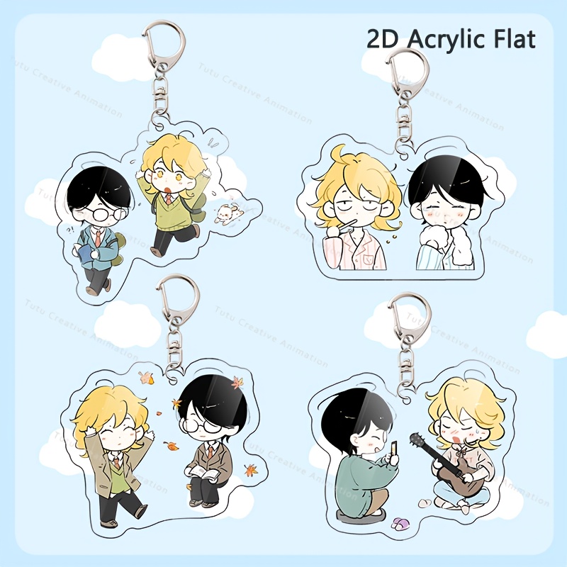 Cute Anime Acrylic Keychain, Cartoon Pendant Charm