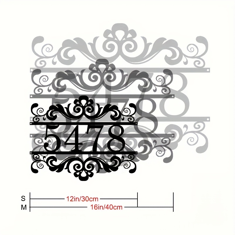 TEMU Personalized Metal For House Number Signs, Address Plaques, Universal Type, No Electricity Required, Suitable For Housewarming Gifts, Vintage